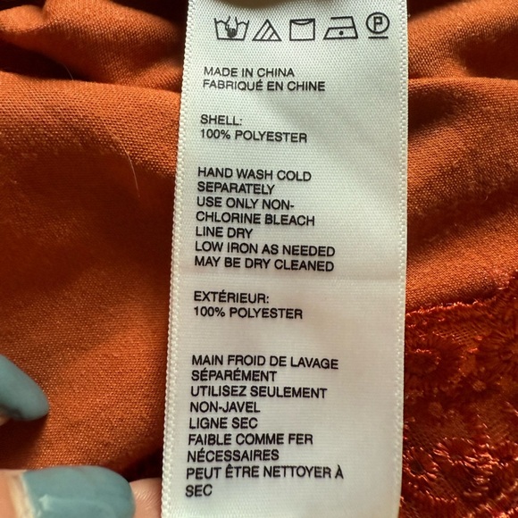 UO Lucy Velvet Lace Trim Mini Slip Skirt Rust Orange - Picture 11 of 12